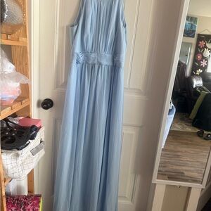 David's Bridal Soft Blue Gown